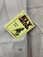 New Men’s ELY Cattleman Multicolor Stripe Long Sleeve Pearl Snap 17 X 34 XL R-66