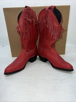 New Women’s Red Fringe Capezio Cowboy Boots. L 693 6 M. 19-33