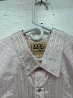 New Men’s ELY Cattleman Pink Stripe Short Sleeve Pearl Snap 3XL H-39