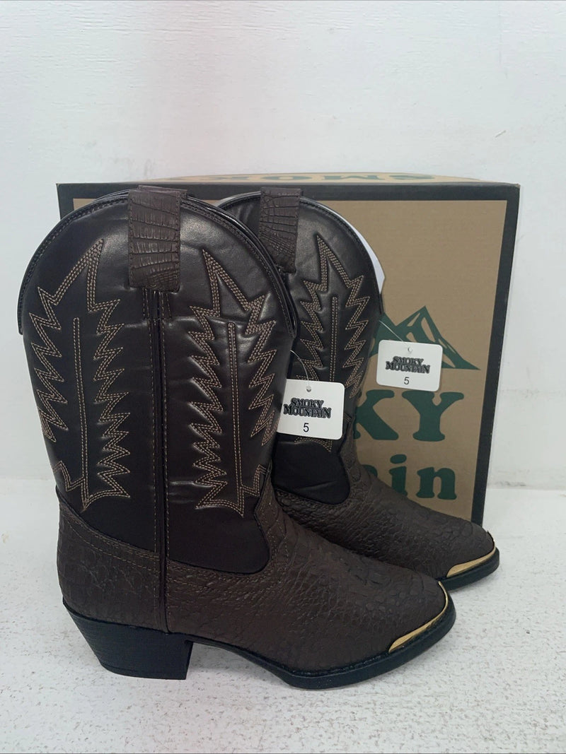 New Men’s Brown Smoky Mountain Cowboy Boots. 1073 Y 5. 2-76