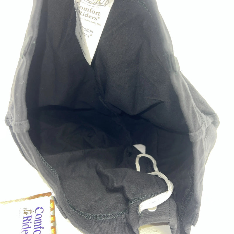 New Children’s Black Pull On Tough 1 Comfort Riders English Breeches. 16 A-152