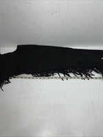 NOS Black Show Chaps With Fringe Adjustable Waist 44” N-50