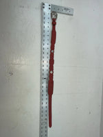 New Red Genuine Leather Tooled And Silver Pendent 22” Belt #5722 NN-14