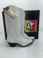 New Women’s White Texas Brand Cowboy Boots. L 198917 7 M. 18-21