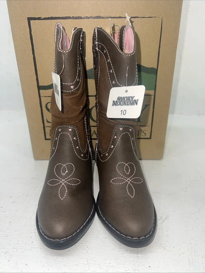 New Children’s Brown Smoky Mountain Cowboy Boots. 1122C 10. 24-29