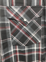 New Men’s ELY Cattleman Black Red Long Sleeve Pearl Snap 3XL E-33