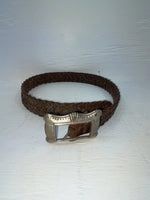 New Brown Genuine Leather Braided 26” Belt JJ-111