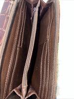 New Congress Leather Fabric Tooled Wallet #100555 P-501