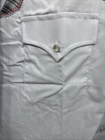 New Men’s Champion Western Gray Plaid Long Sleeve Pearl Snap 15 Medium AA-76