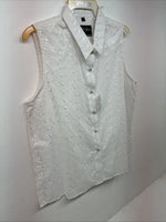 New Women’s White Horse White Designed Short Sleeve Pearl Snap Large II-88