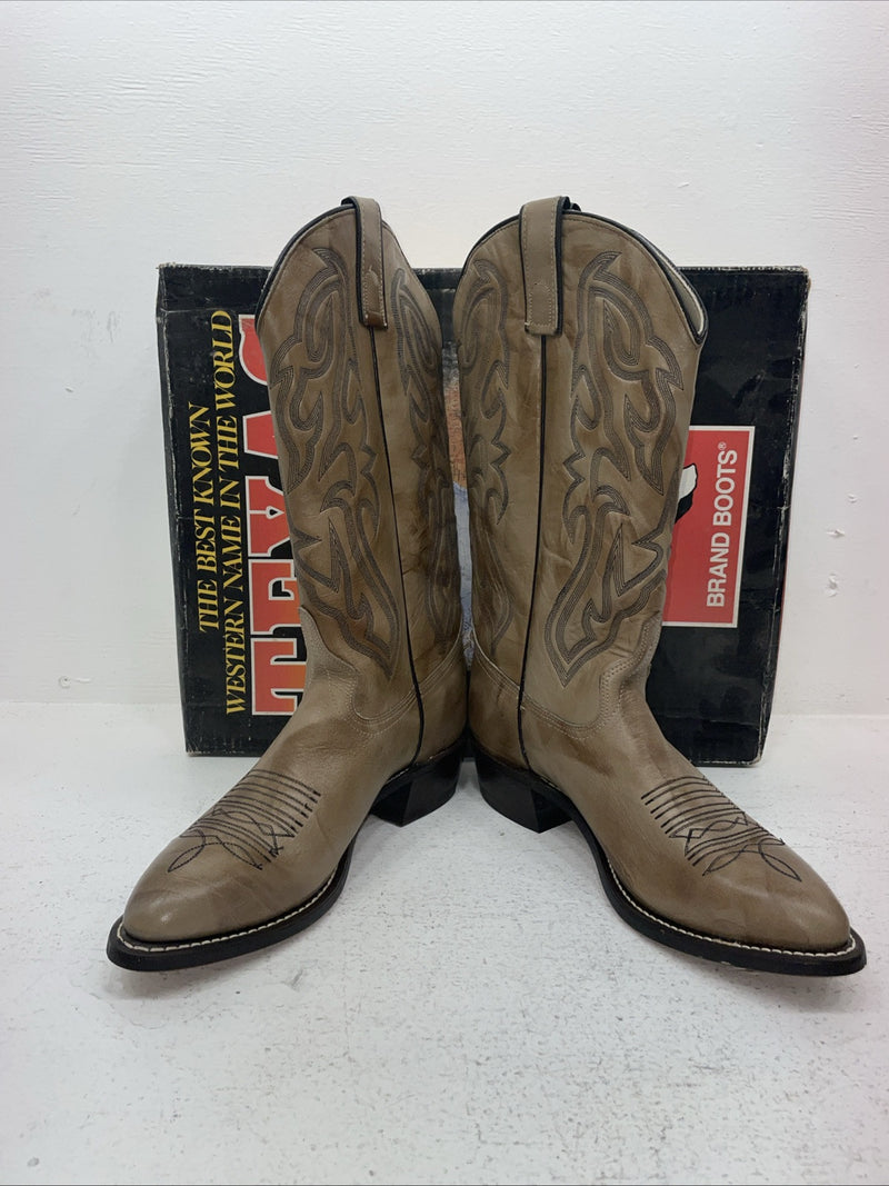 New Men’s Brown Texas Brand Cowboy Boots. 7808 9.5 9 1/2 D. 5-30
