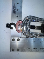 New Black Genuine Leather Blazin Roxx Silver Bling Cross L Belt #N3510401 Z-69