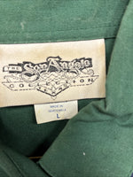 New Women’s San Angelo Green Design Long Sleeve Button Up Size Large TT-72