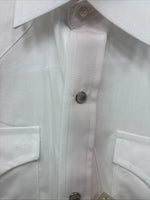 New Boys ELY Cattleman Cattleman White Long Sleeve Pearl Snap Size 10 DD-95