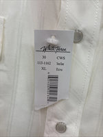 New Men’s White Horse Yellow Stripe Long Sleeve Pearl Snap XL T-77