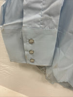 New Men’s Champion Western Blue Floral Long Sleeve Pearl Snap 16 Large AA-47