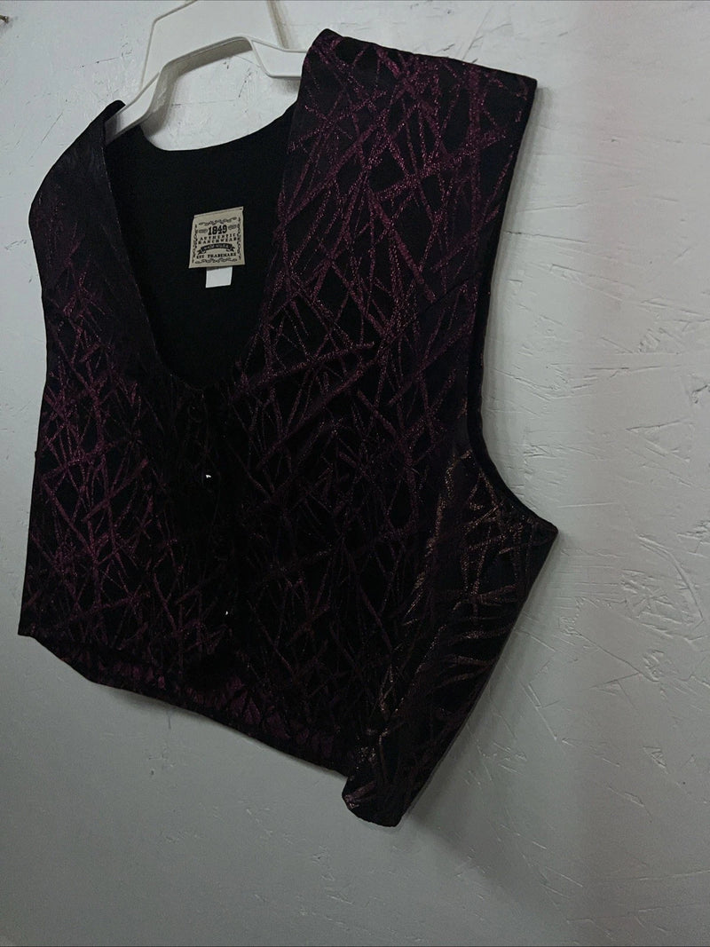 New Women’s Purple 1849 Authentic Ranchwear Show Vest 3XL WW-34
