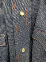 New Men’s Karman Blue Jean Long Sleeve Pearl Snap 14.5 Small AA-2
