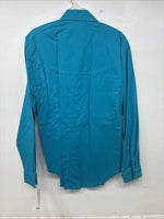 New Women’s San Angelo Blue Long Sleeve Button Up Medium MM-109