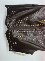 New Women’s 1849 Authentic Ranchwear Brown Western Show Vest Medium E-608