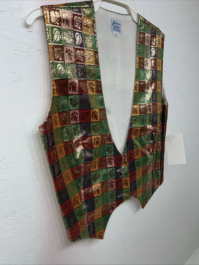 New Women’s Congress Classics Multicolor Western Show Vest Medium #0204 E-600