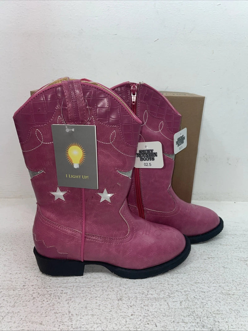 New Kids Pink Smoky Mountain Cowboy Boots. 1167 C 2.5 2 1/2. 23-152