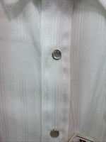 New Men’s ELY Cattleman White Deigned Long Sleeve Pearl Snap 20.5 4XL X-108