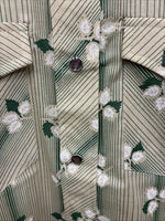 New Men’s ELY Plains Green Floral Long Sleeve Pearl Snap 16 X 36 Large CC-23