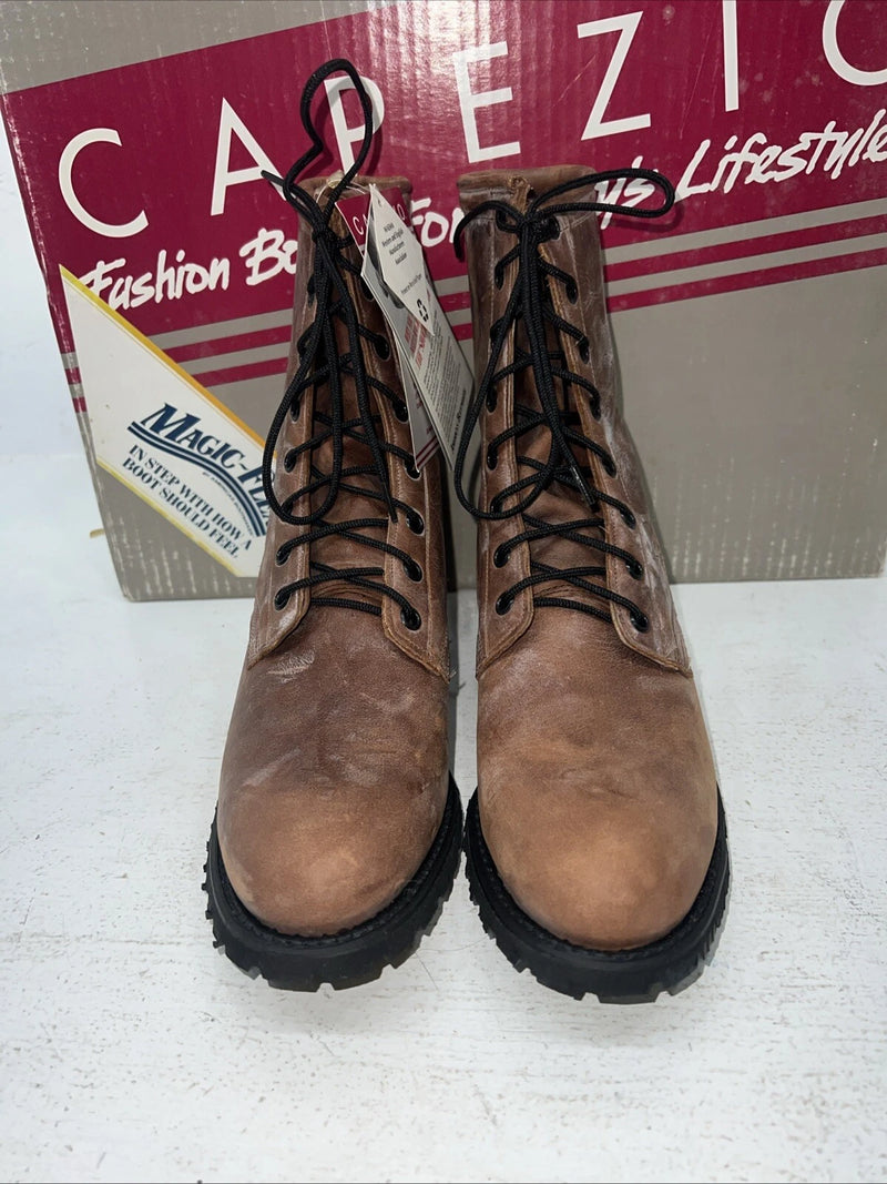 New Women’s Brown Lace Up Capezio Cowboy Boots. L 549 7.5 7 1/2 M. 17-63