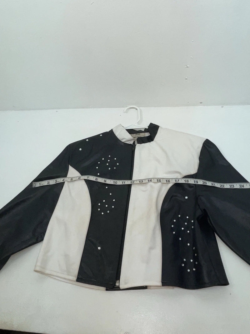 New Women’s Black White 1849 Authentic Ranchwear Western Show Jacket L 3B-102