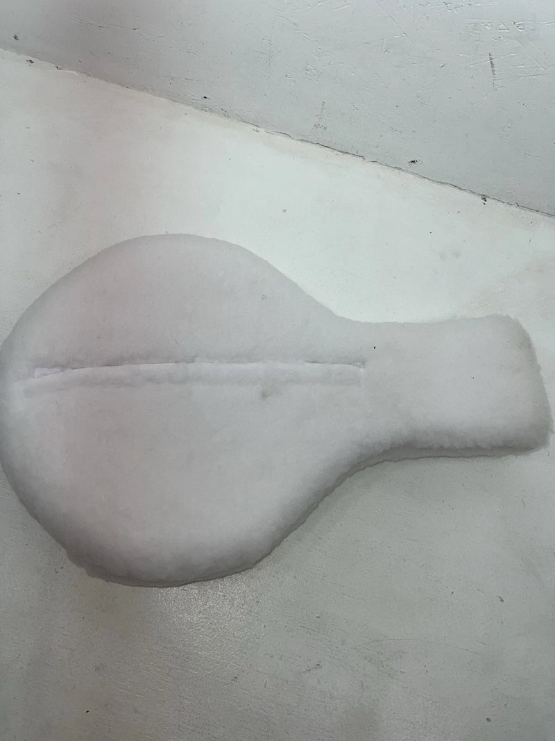 New White Wool Keyhole Seat Riser #30-1002 MM-601