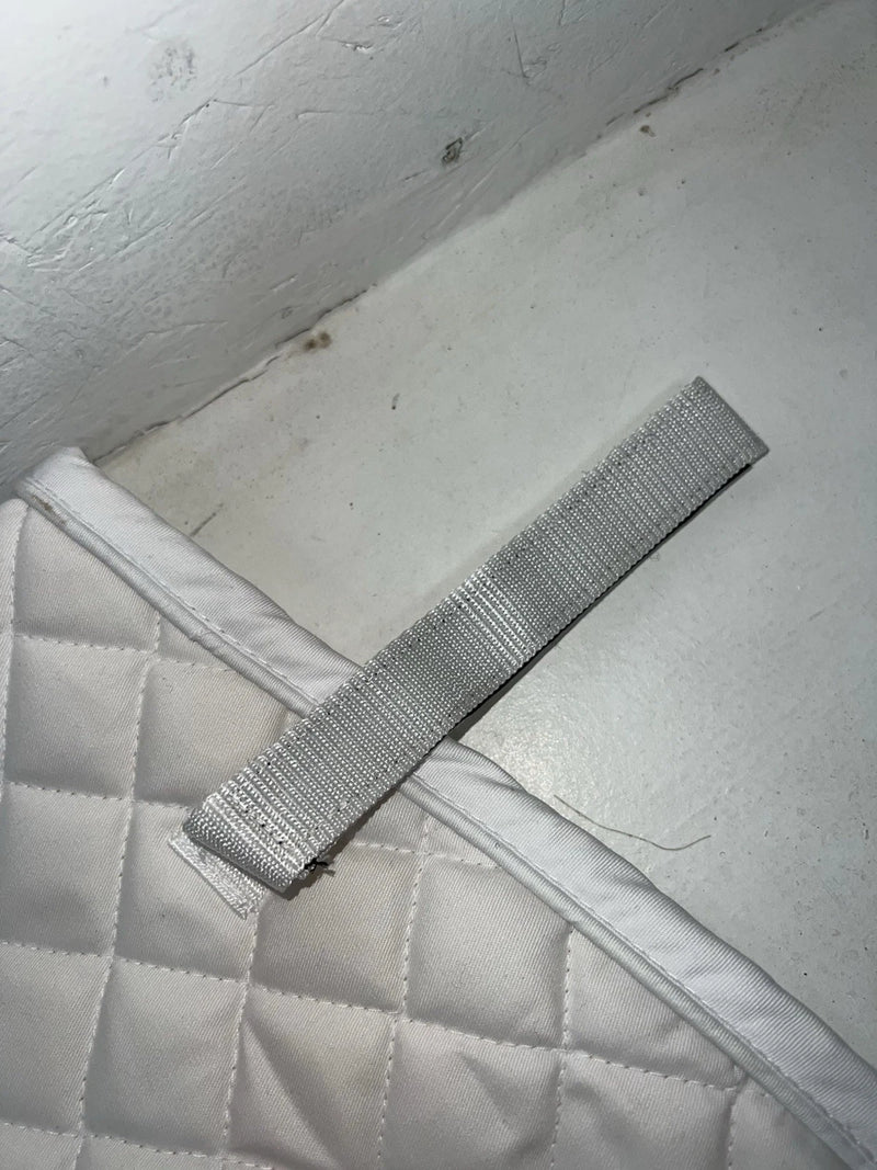 New Tough 1 Equiroyal White English Contour Saddle Pad #30-920 FF-604