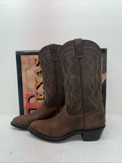 New Men’s Brown Texas Brand Cowboy Boots. 8941 9.5 9 1/2 D. 5-34