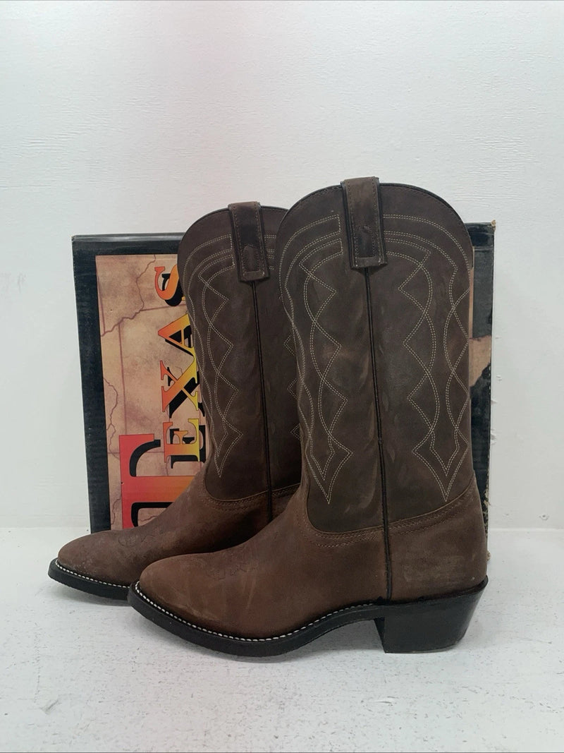 New Men’s Brown Texas Brand Cowboy Boots. 8941 9.5 9 1/2 D. 5-34