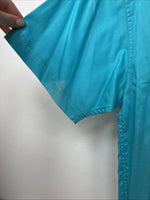 New Women’s Wrangler Blue Design Short Sleeve Button Up Size Small YY-59