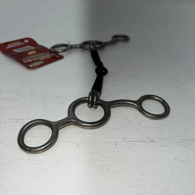 New Tough 1 5” Sweet Iron Junior Cow horse Snaffle Bit Copper Strips. #25094 U-3