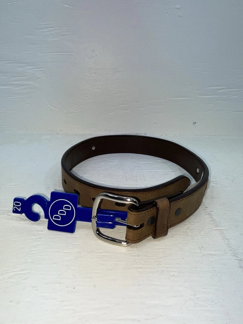 New Brown Genuine Leather 3D Weaved And Silver Pendent 20” Belt #3502 NN-86