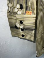 New Men’s Yellow Leaf ELY plains Pearl Snap Long Sleeve Shirt 14.5x33 S I-47