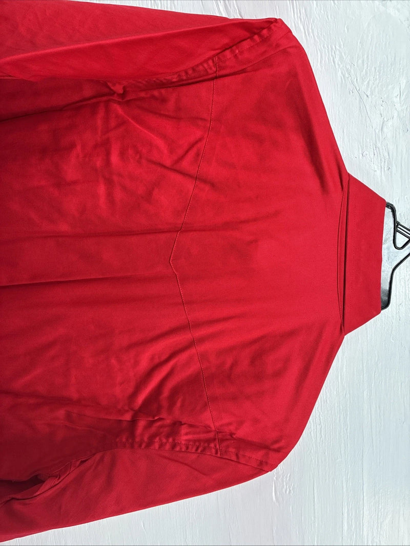 New Men’s Western Express Western Red Long Sleeve Pearl Snap Large V-50
