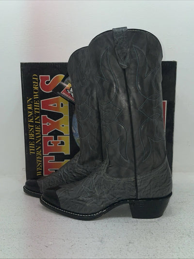 New Men’s Gray Texas Brand Cowboy Boots. 1028 7 D. 1-47