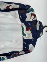 New Men’s Cowboy Threads Blue White Design Long Sleeve Button Up Small DD-101