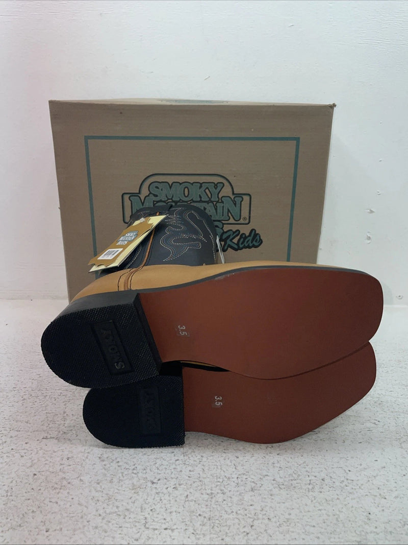New Youth Brown Smoky Mountain Cowboy Boots. 3320 3.5 3 1/2. 22-48
