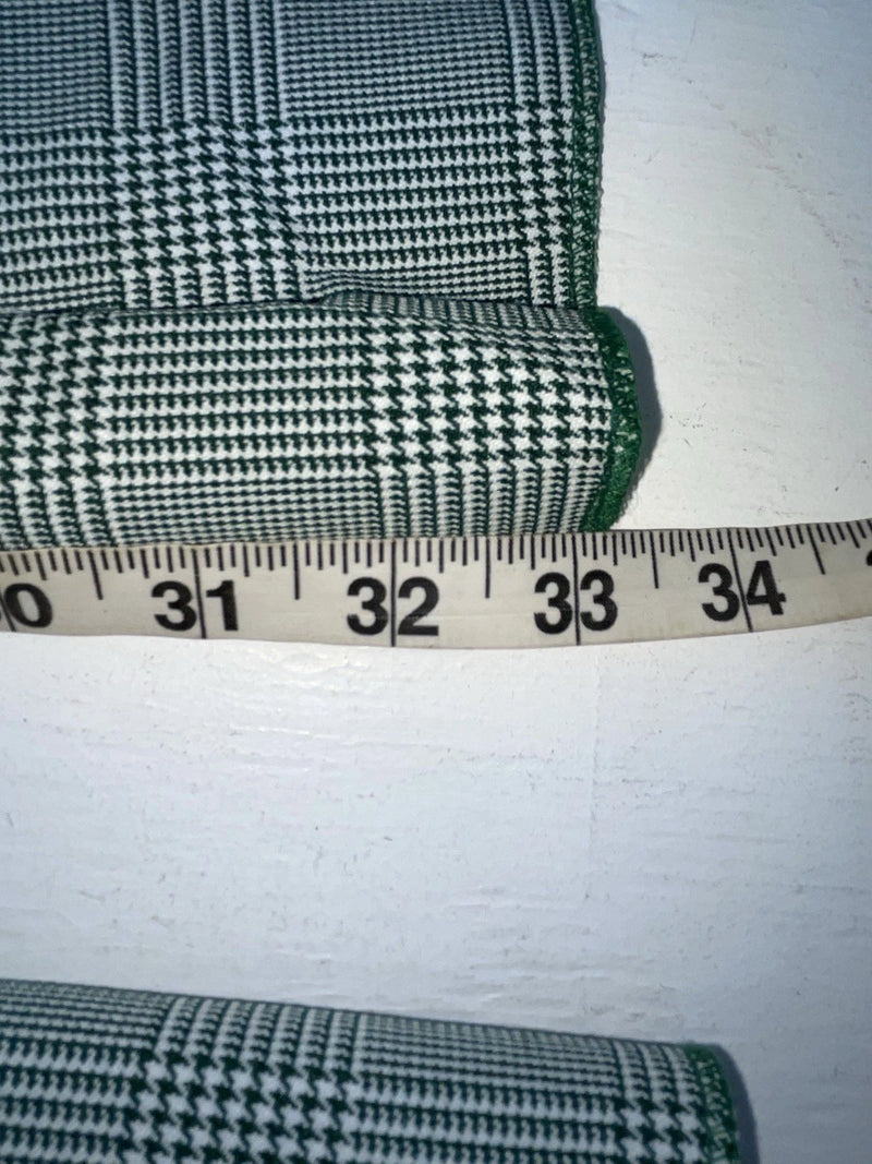 New Vintage Green Plaid Panhandle Slim Polyester Pants #1218 NN-152