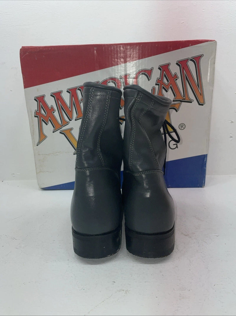 New Men’s Gray Lace Up American West Cowboy Boots. 6999 12 E W. 9-57