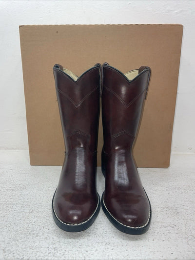 New Youth Cherry Black Texas Brand Cowboy Boots. 3008 4 D. 22-100