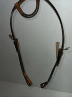 New Leather Royal King One Ear Headstall With Bronze Beads U-40