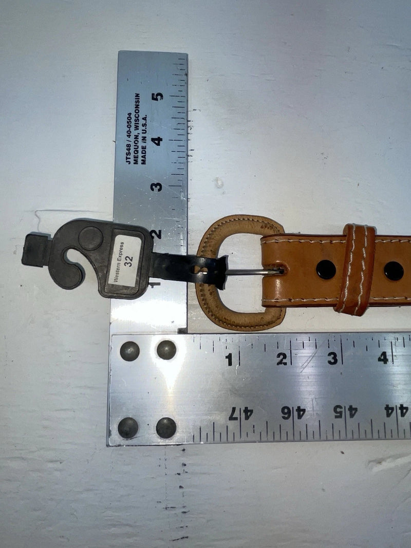 New Brown Genuine Leather Western Express Pendent And Tooled 32” Belt JJ-52