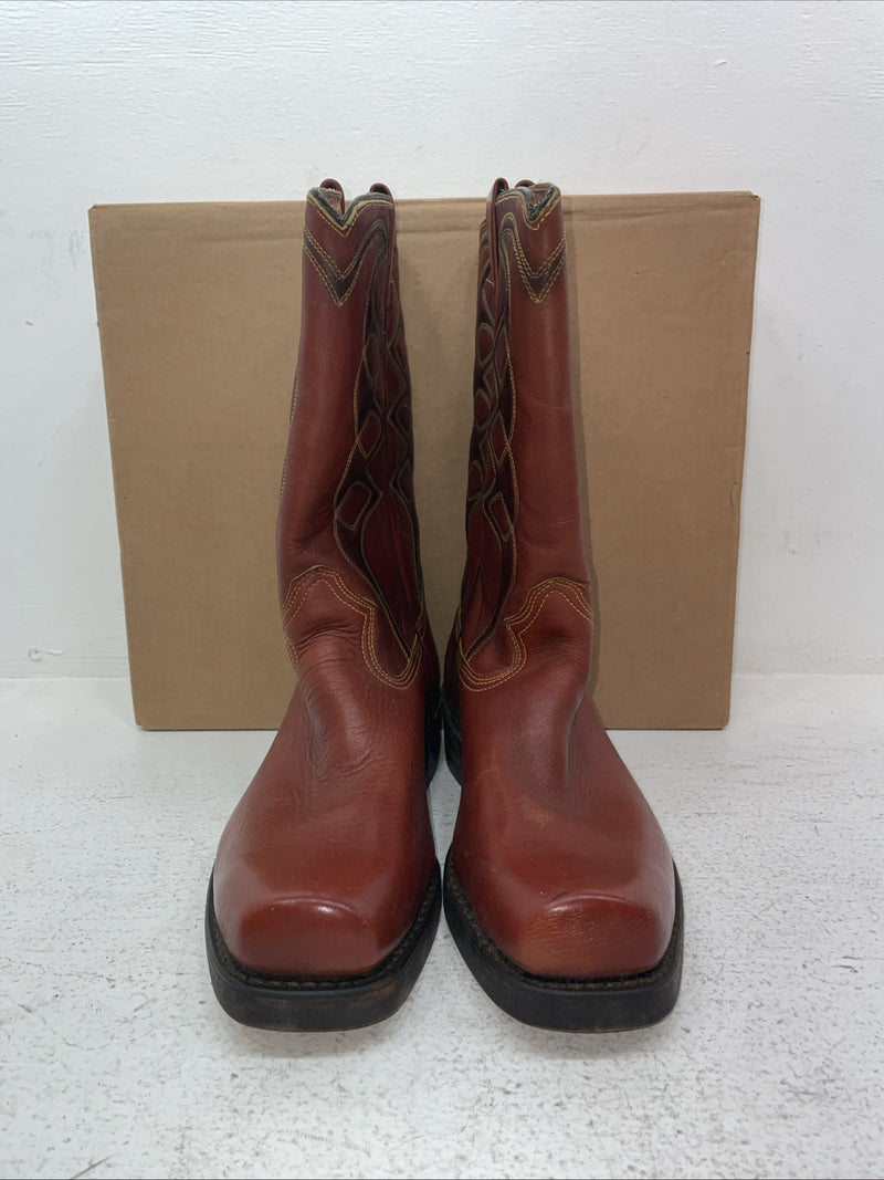 New Men’s Red Texas Brand Cowboy Boots. M 844 9.5 9 1/2 D. 4-100