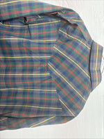 New Men’s ELY Plains Green Plaid Long Sleeve Pearl Snap 16.5 X 34 Large AA-43