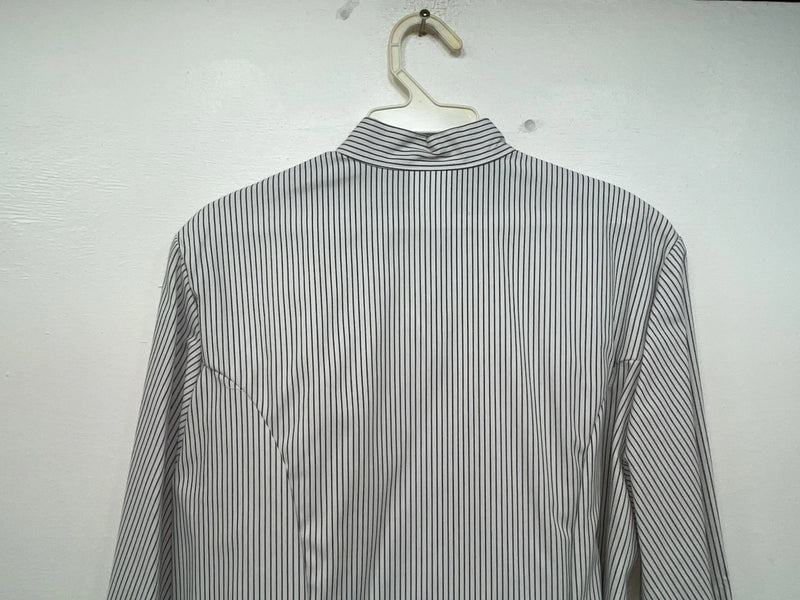 New Women’s Black Striped Cowboy Threads Long Sleeve Button Up Shirt M 3B-90